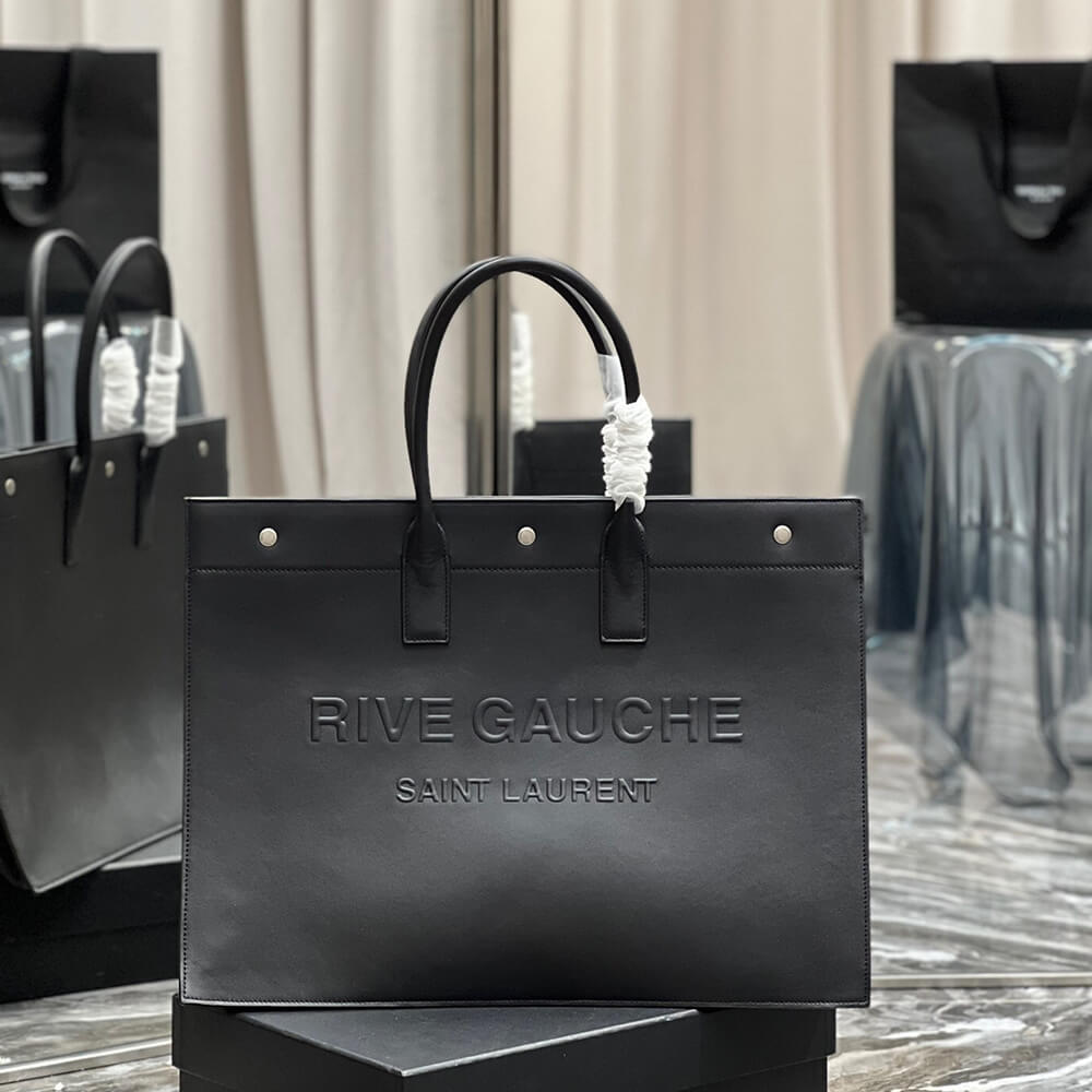RIVE GAUCHE LARGE TOTE BAG IN SMOOTH LEATHER