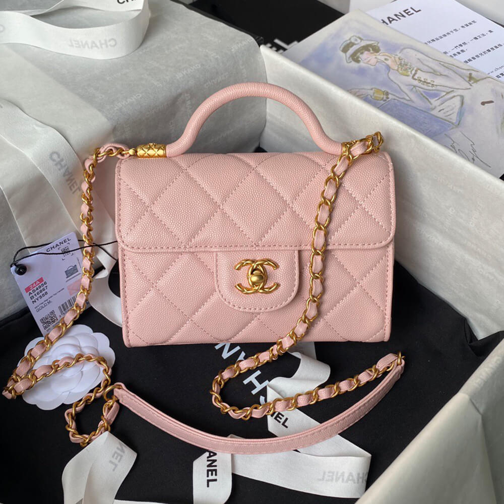 MINI FLAP BAG WITH TOP HANDLE