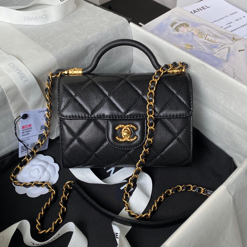 MINI FLAP BAG WITH TOP HANDLE