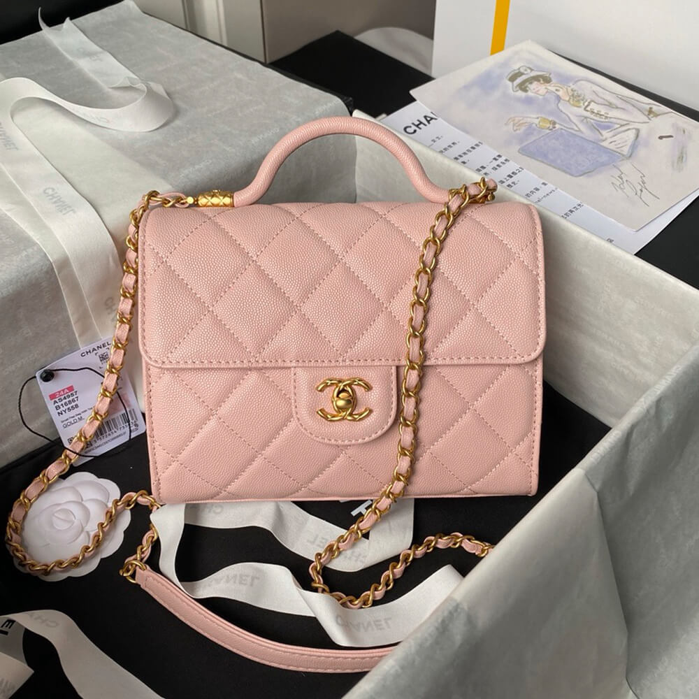 Small FLAP BAG WITH TOP HANDLE