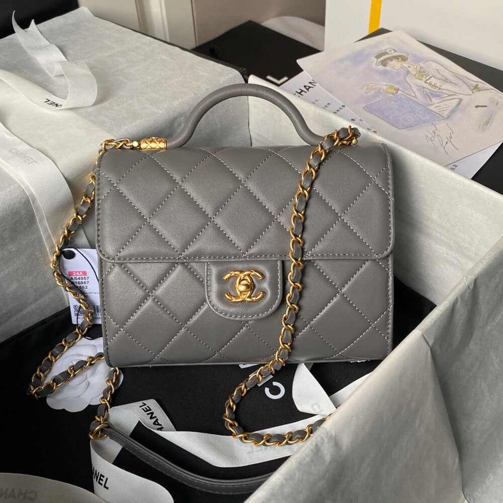 Small FLAP BAG WITH TOP HANDLE