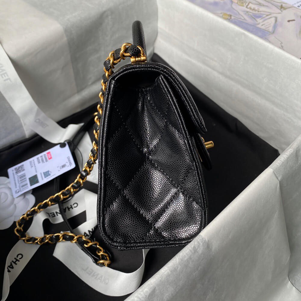MINI FLAP BAG WITH TOP HANDLE