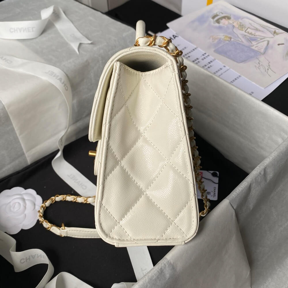 Small FLAP BAG WITH TOP HANDLE