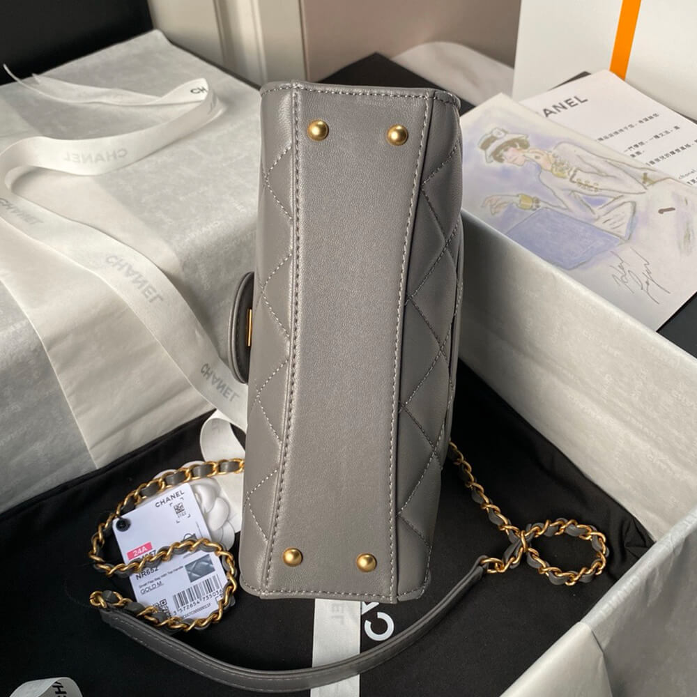 Small FLAP BAG WITH TOP HANDLE