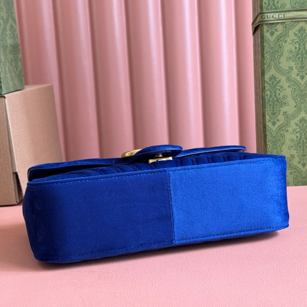 GG Velvet Small Marmont shoulder bag