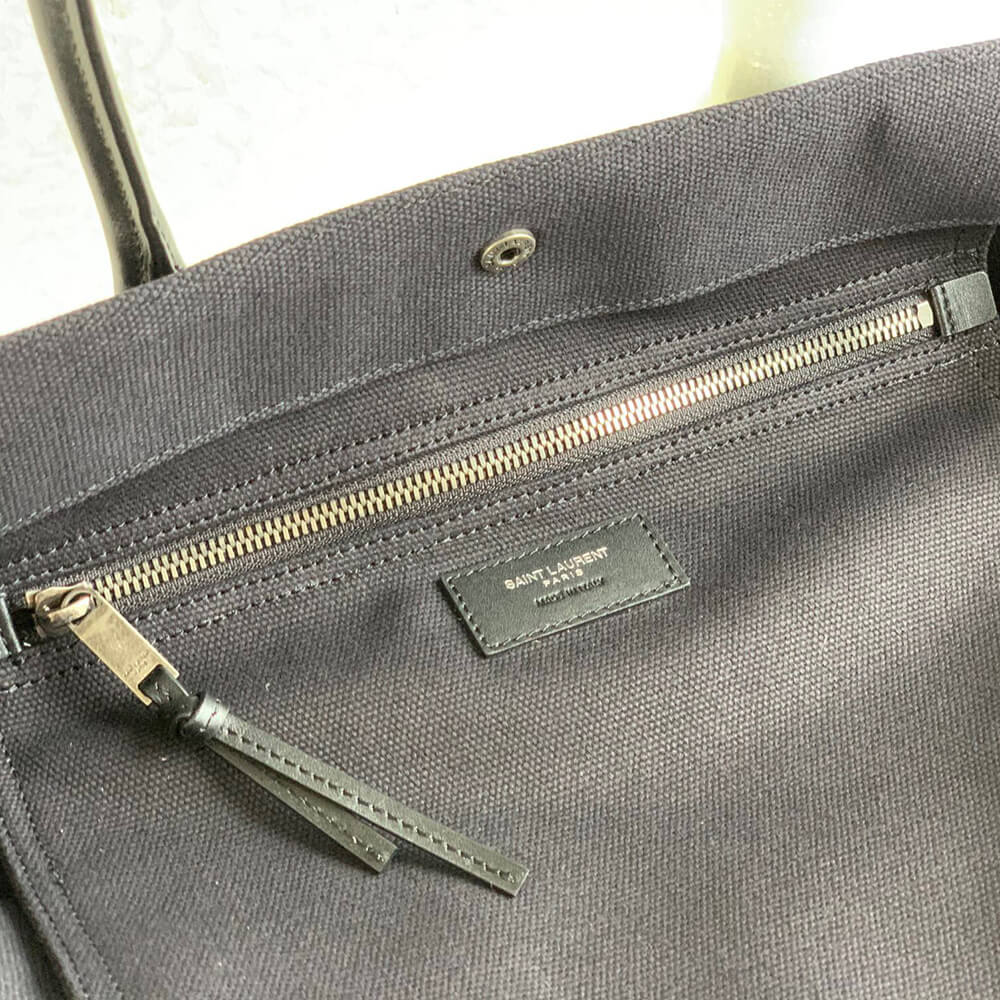 RIVE GAUCHE LARGE TOTE BAG IN EMBROIDERED RAFFIA AND LEATHER