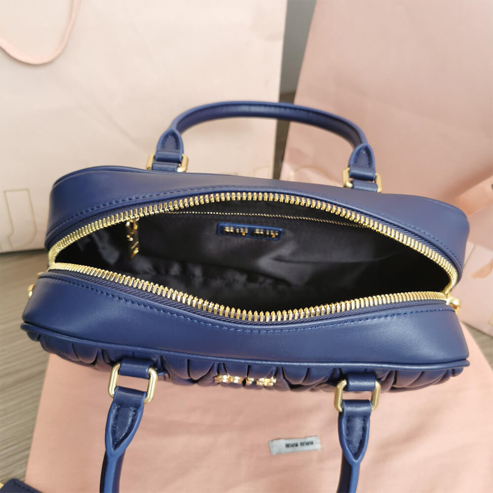 Matelasse nappa leather top-handle bag
