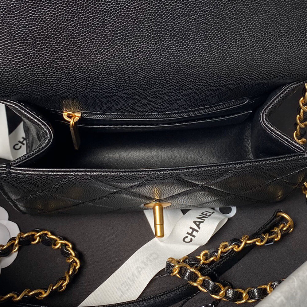 MINI FLAP BAG WITH TOP HANDLE